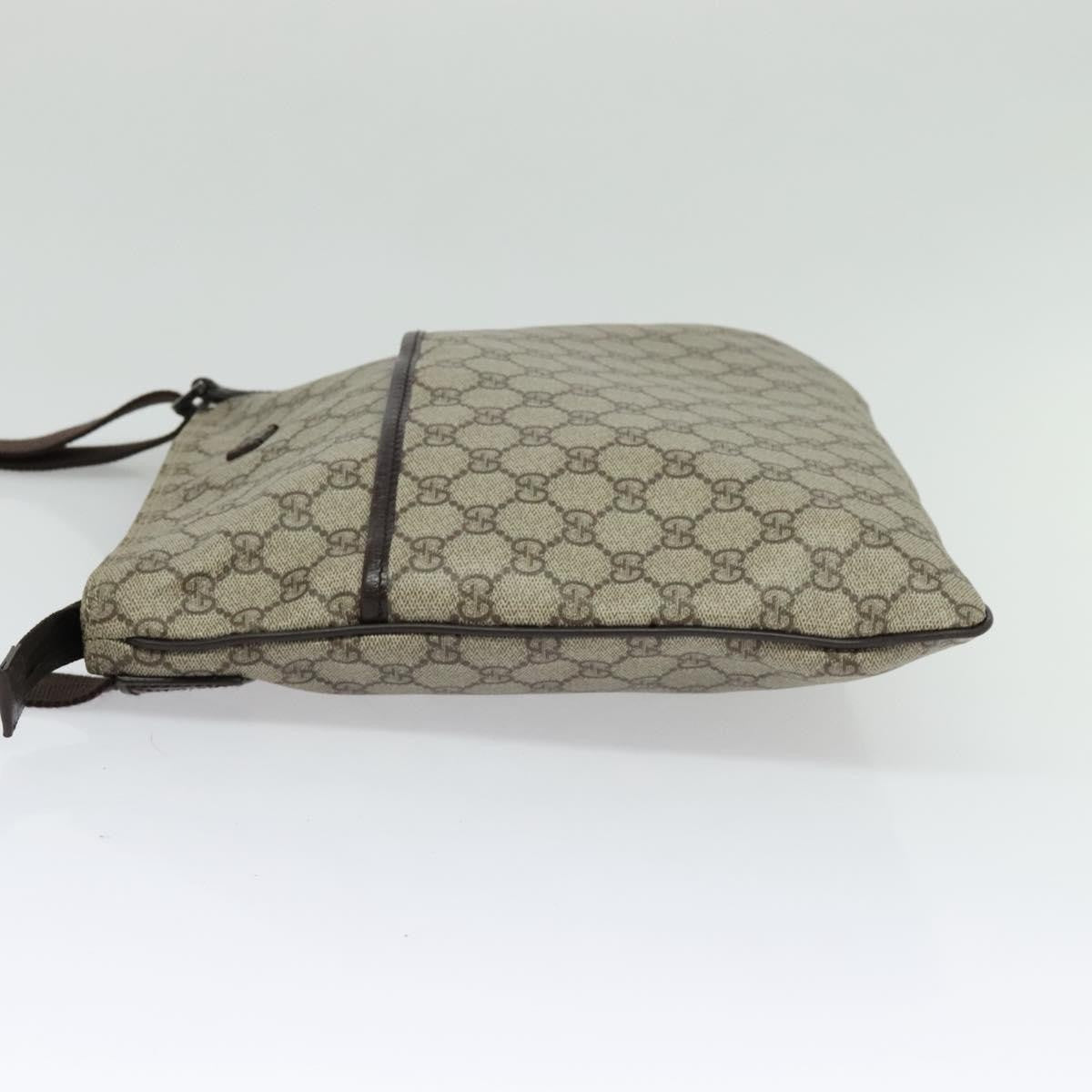 Gucci Zip Top Messenger Bag Gg Coated Canvas Beige Canvas Shoulder Bag Bag