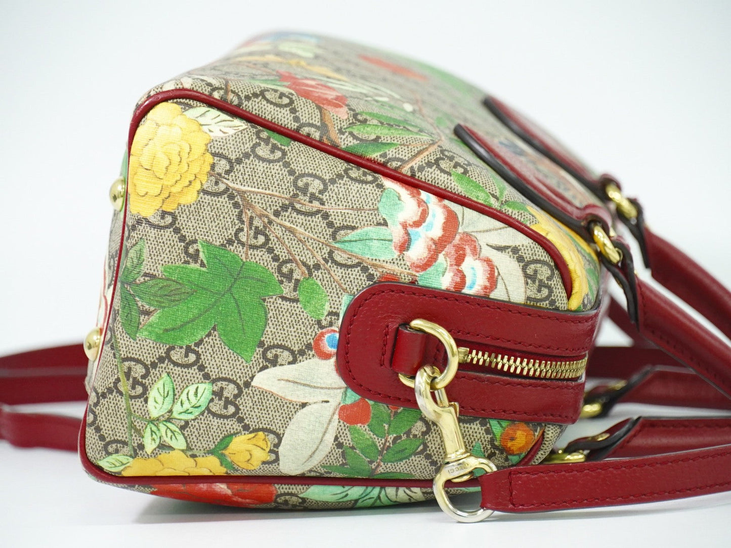 Gucci Convertible Boston Bag Tian Print Gg Coated Canvas Multicolour Canvas Handbag