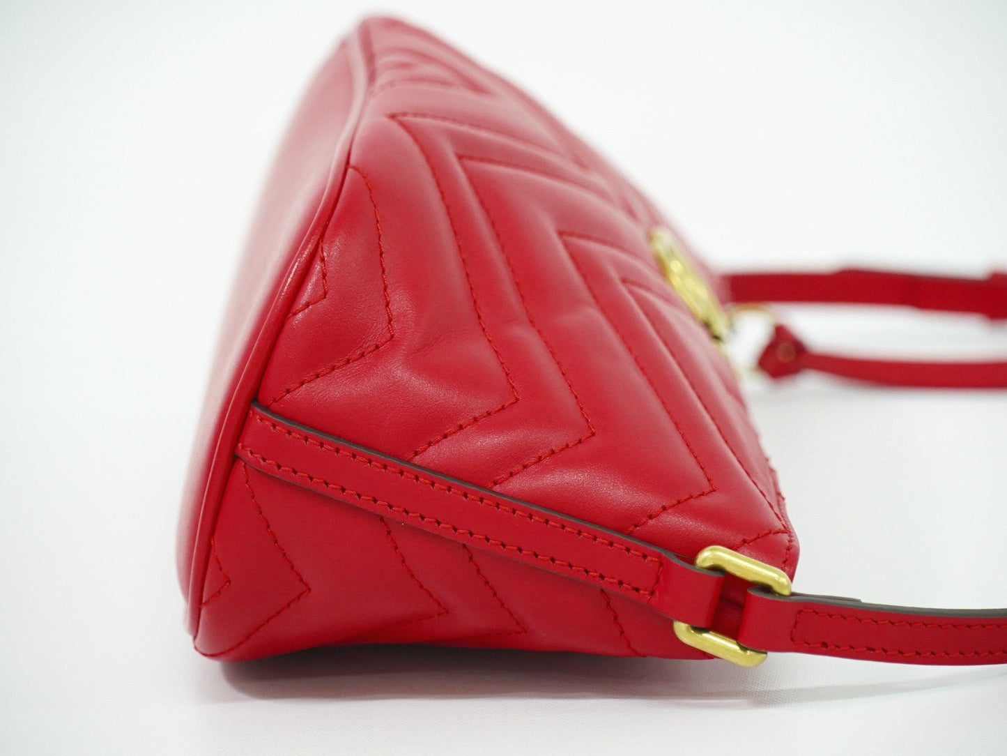 Gucci Gg Marmont Shoulder Bag Leather Red Leather Shoulder Bag Bag