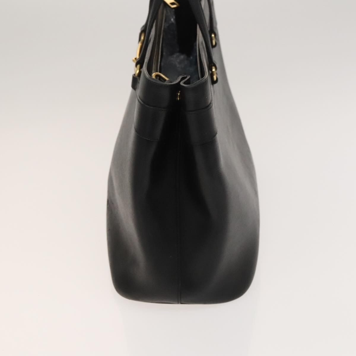 Gucci Bright Bit Convertible Tote Leather Black Leather Handbag