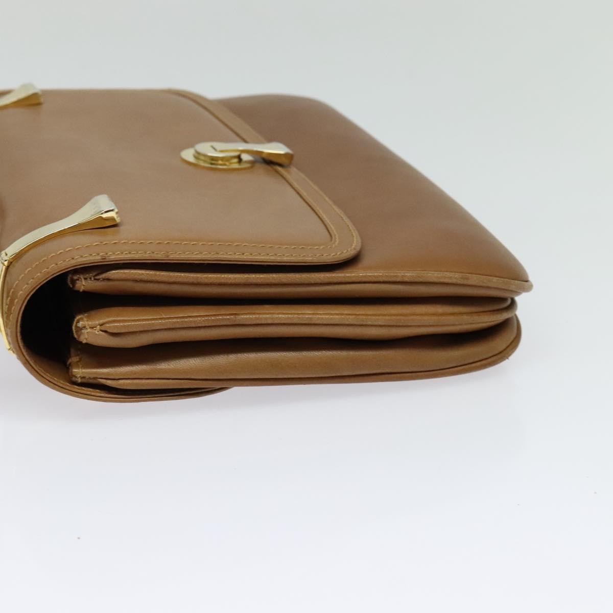 Gucci Vintage Flap Crossbody Bag Leather Brown Leather Shoulder Bag Bag