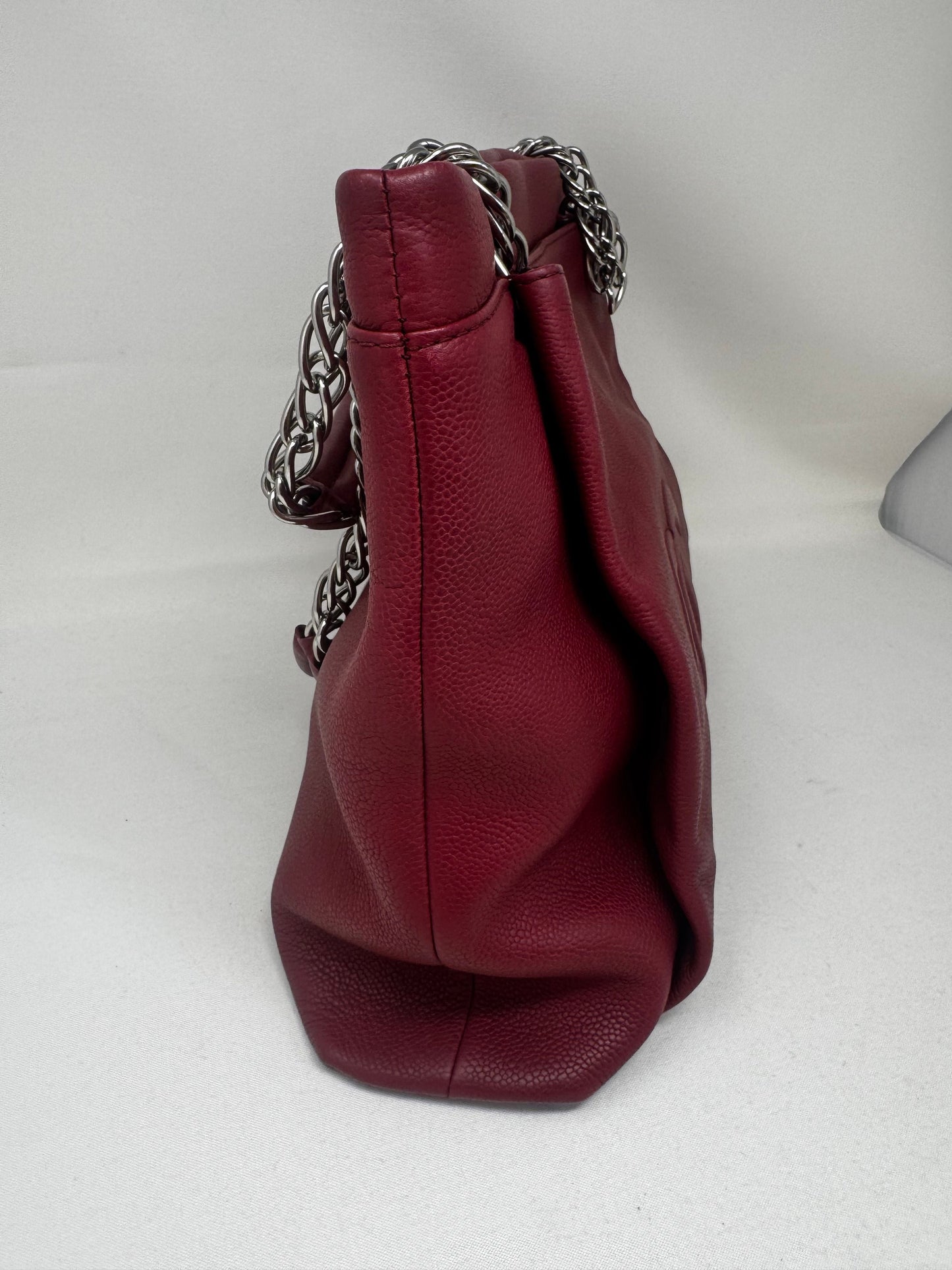 Chanel Caviar Leather Timeless CC Pleated Large Tote BJ1-10