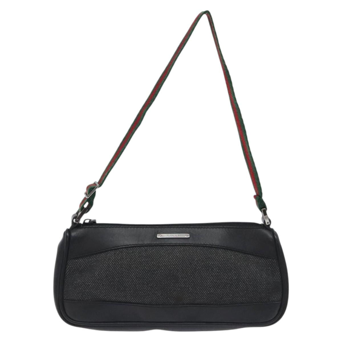 Gucci Web Black Denim - Jeans Clutch Bag