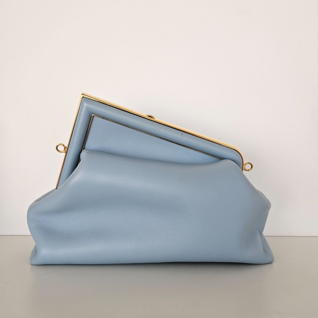 Fendi Blue Fendi First Clutch Bag