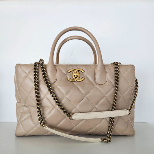 Chanel Lambskin Portobello Tote Beige Bag