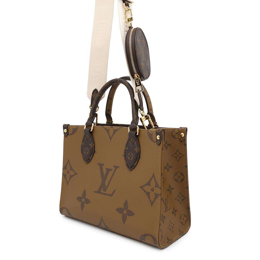 LOUIS VUITTON Onthego RedM46373 Monogram Monogram Reverse Canvas Monogram Giant Size PM