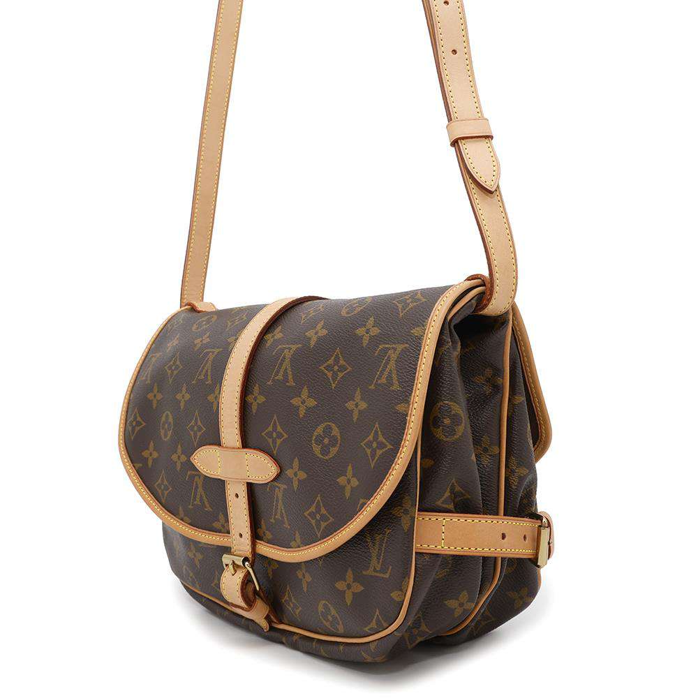 LOUIS VUITTON Saumur BrownM42256 Monogram Size 30