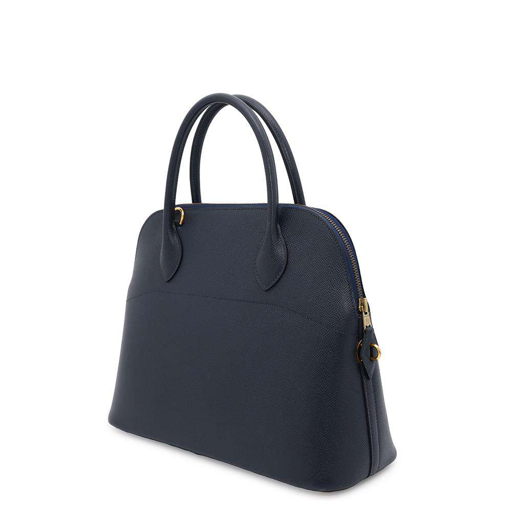 HERMES Bolide Navy Courchevel Size 31