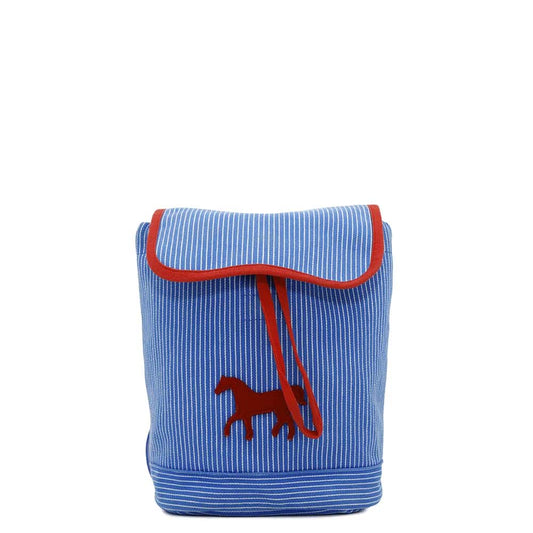 HERMES Horse Backpack Blue Canvas