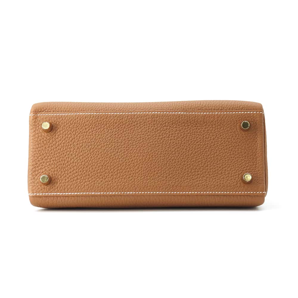 HERMES Kelly Gold Togo Leather Size 25