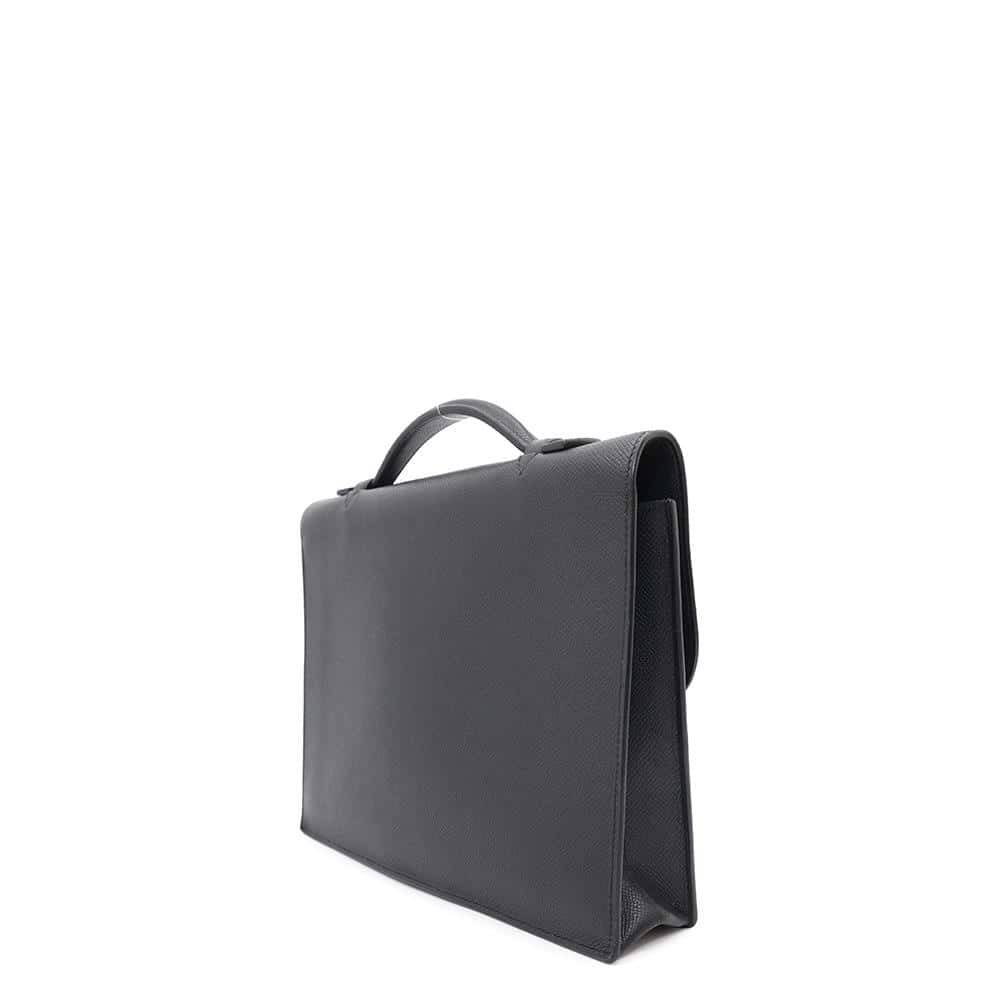 HERMES Sac A Depeches Black Epsom Size 27
