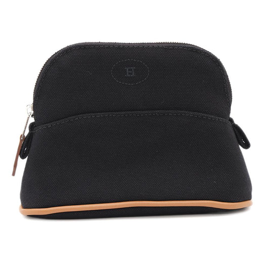 HERMES Bolide Pouch Black Cotton Leather Size Mini mini