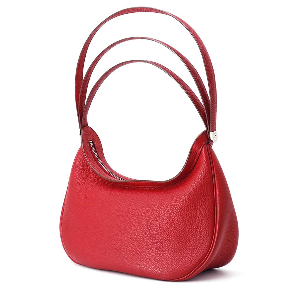 HERMES Caporal Rouge Casaque Togo Leather