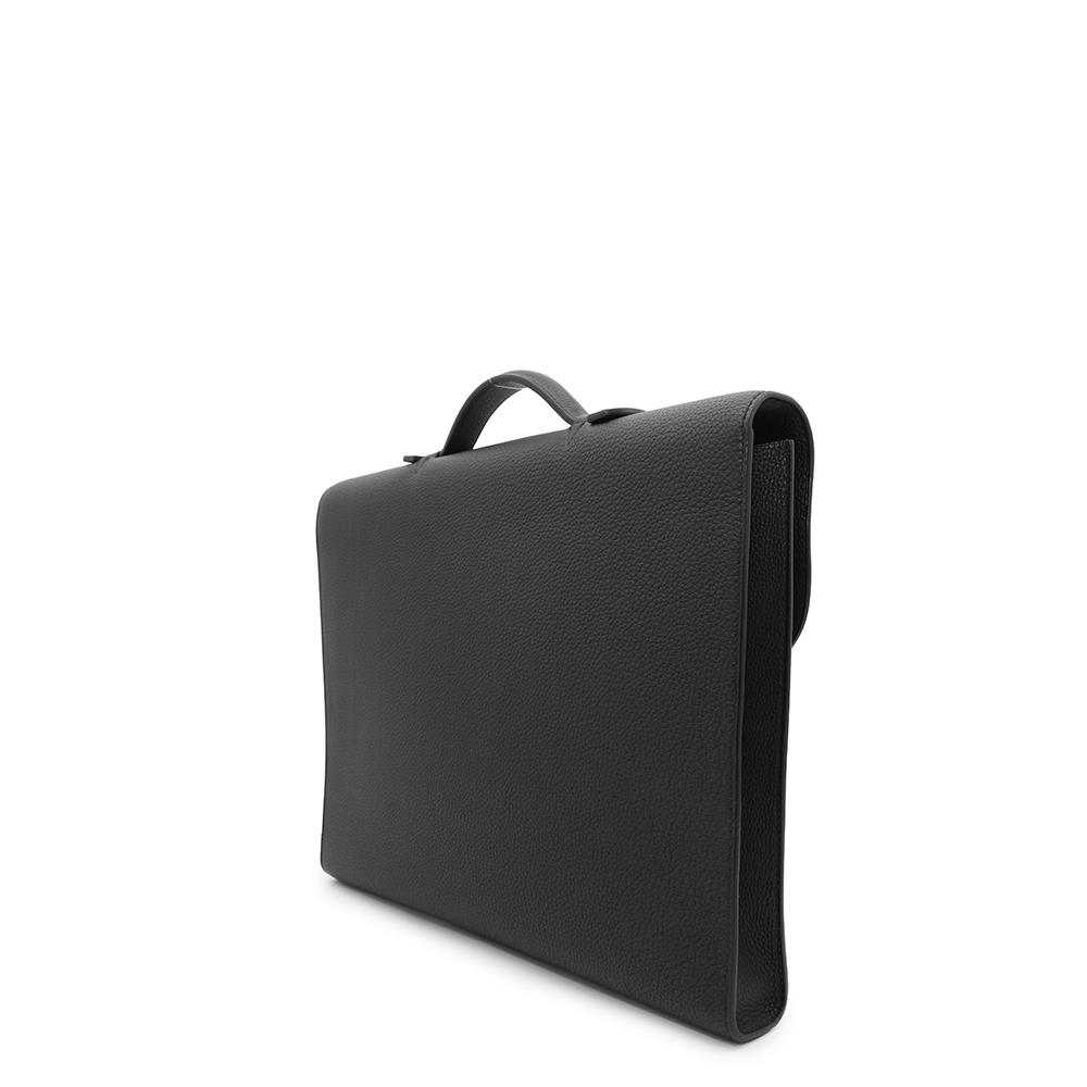 HERMES Sac A Depeches Black Togo Leather Size 38