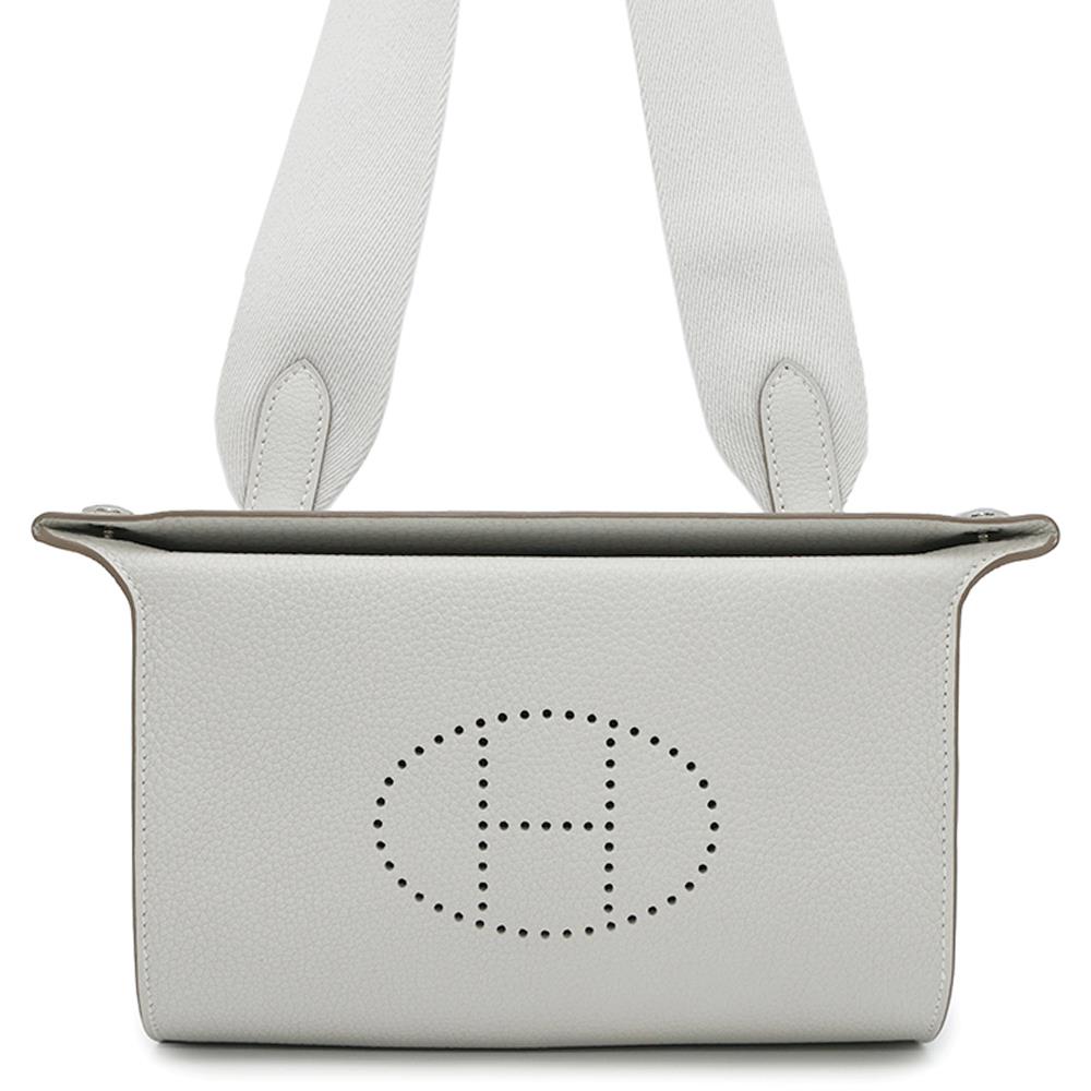 HERMES Videpoches Pearl Grey Togo Leather