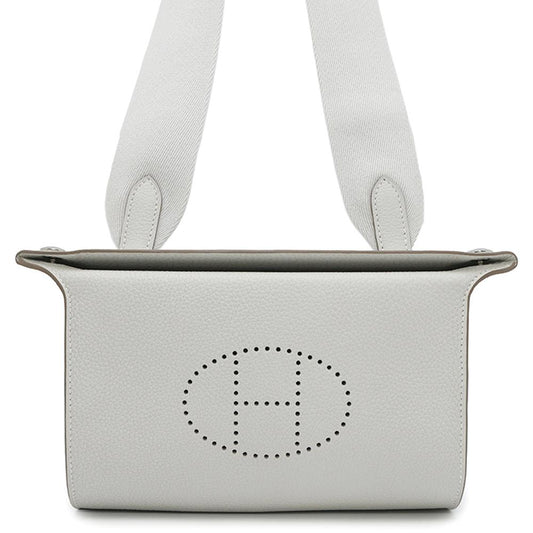 HERMES Videpoches Pearl Grey Togo Leather