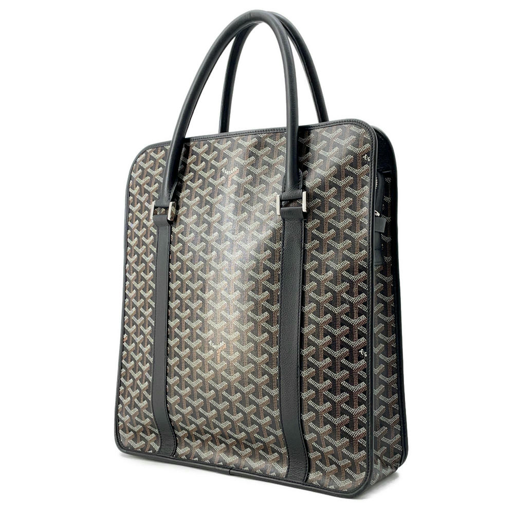 GOYARD Burgundy Tote Bag BlackBOURGOMMLTY01CL01P PVC Coated Canvas Leather