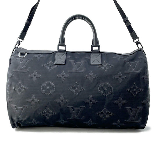 LOUIS VUITTON Keepall Bandouliere - Reversible Noir/GreenM45602 3DMonogram Nylon Size 50
