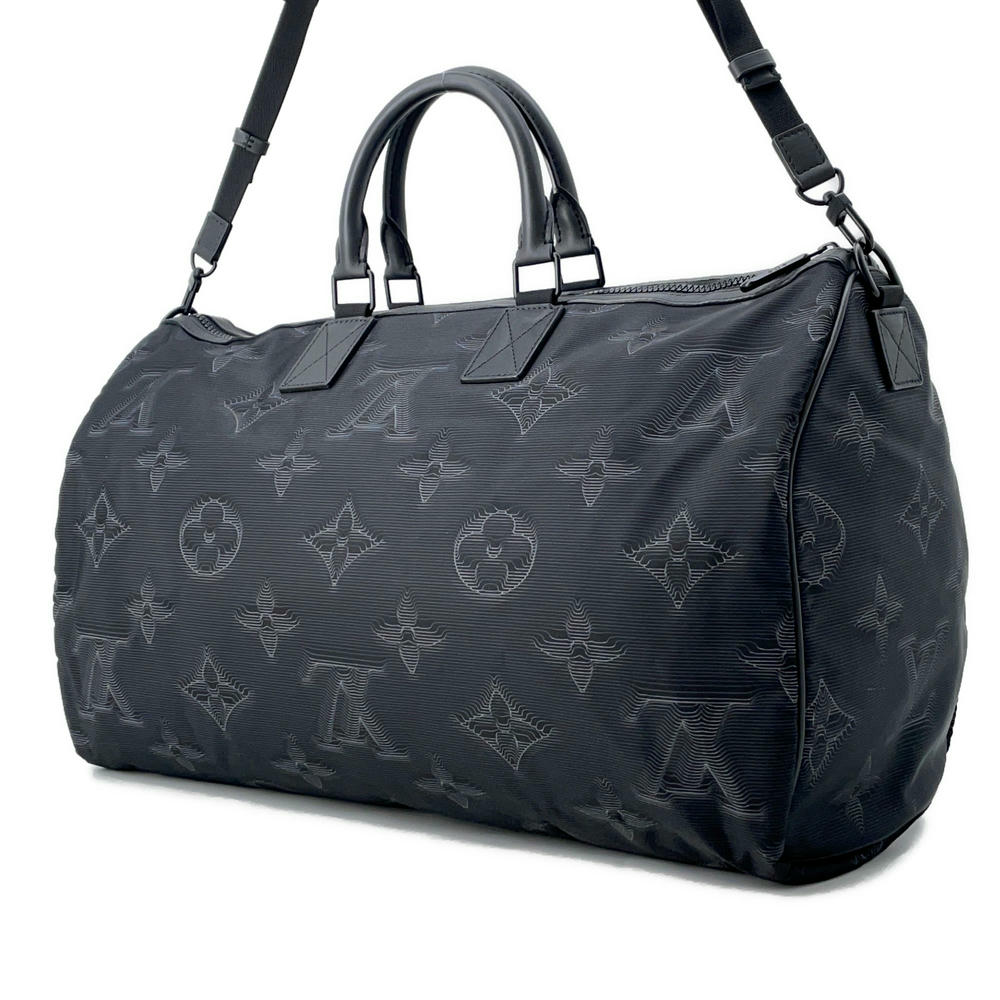 LOUIS VUITTON Keepall Bandouliere - Reversible Noir/GreenM45602 3DMonogram Nylon Size 50