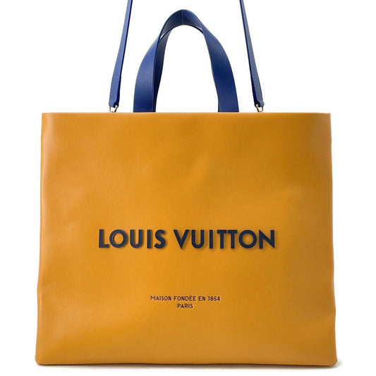 LOUIS VUITTON Shopper Tote SaffronM24457 Leather Size MM