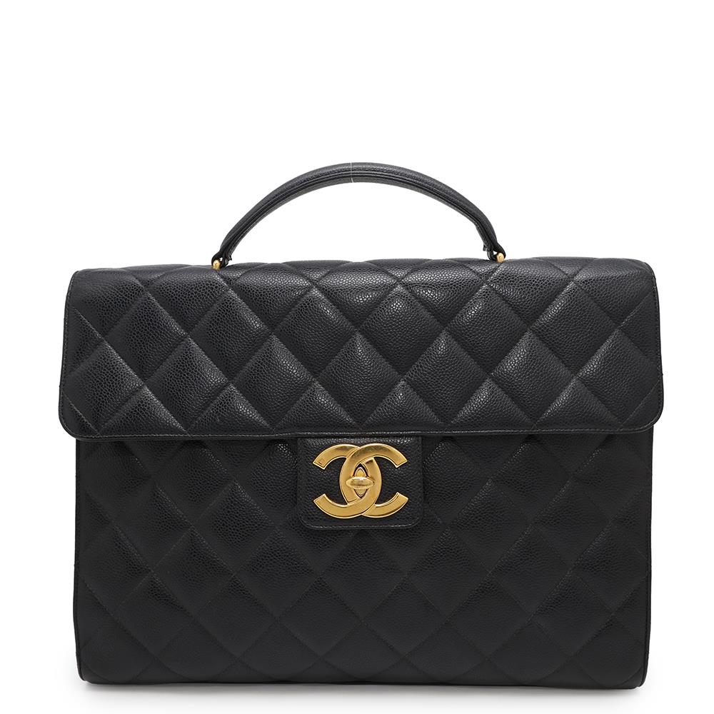 CHANEL Matelasse business bag BlackA02794 Caviar Leather