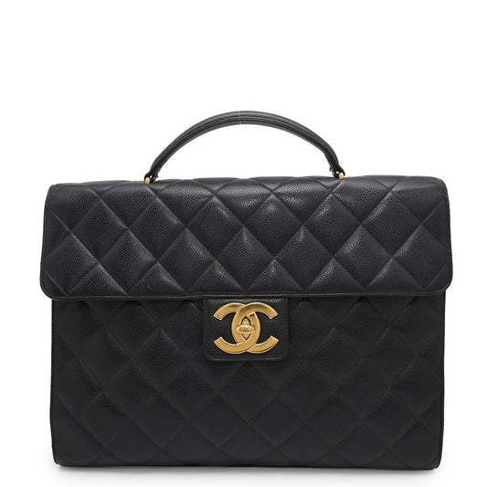 CHANEL Matelasse business bag BlackA02794 Caviar Leather