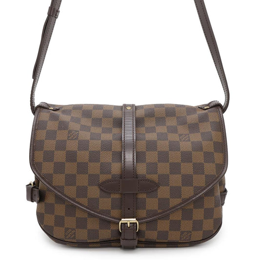 LOUIS VUITTON Saumur SPO RedN48081 Damier Ebene Canvas Size 30