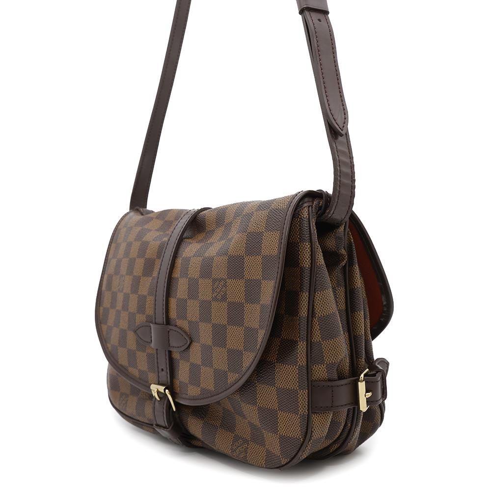 LOUIS VUITTON Saumur SPO RedN48081 Damier Ebene Canvas Size 30
