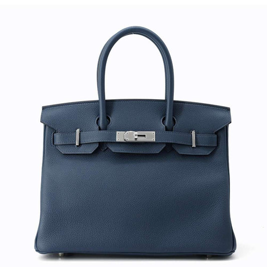 HERMES Birkin Blue de Prusse Togo Leather Size 30