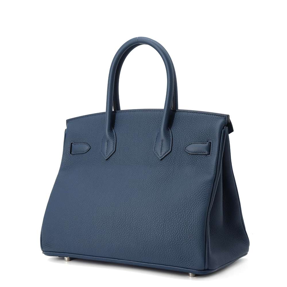HERMES Birkin Blue de Prusse Togo Leather Size 30