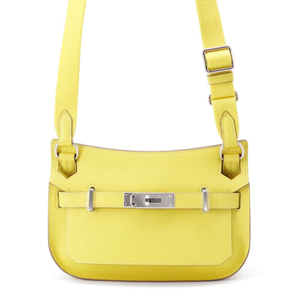 HERMES Jypsiere Lime Swift Leather Size Mini
