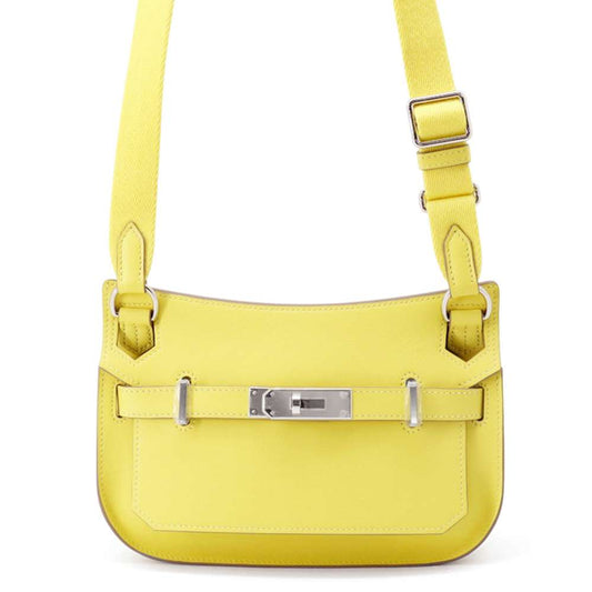 HERMES Jypsiere Lime Swift Leather Size Mini