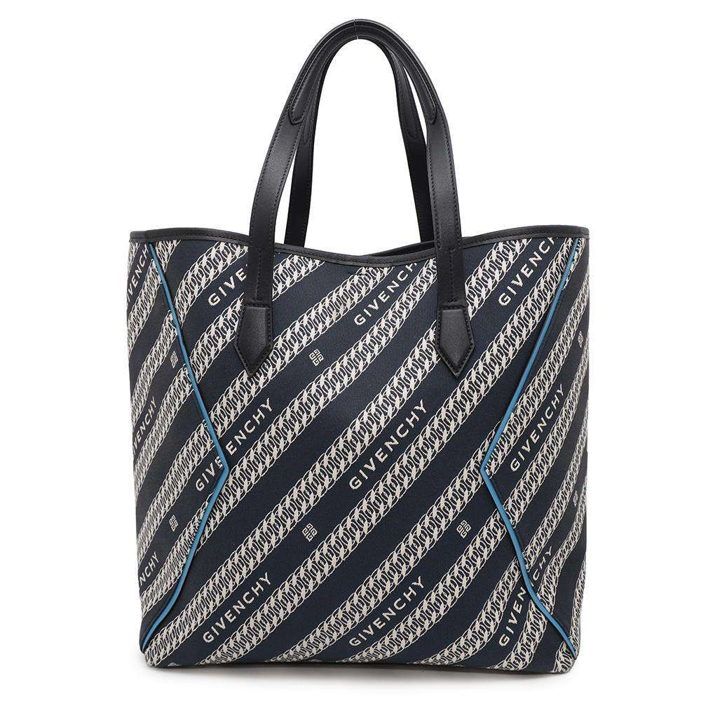 Givenchy Bond Tote Navy/White/Black Canvas Leather