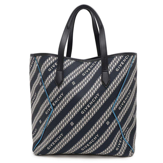 Givenchy Bond Tote Navy/White/Black Canvas Leather