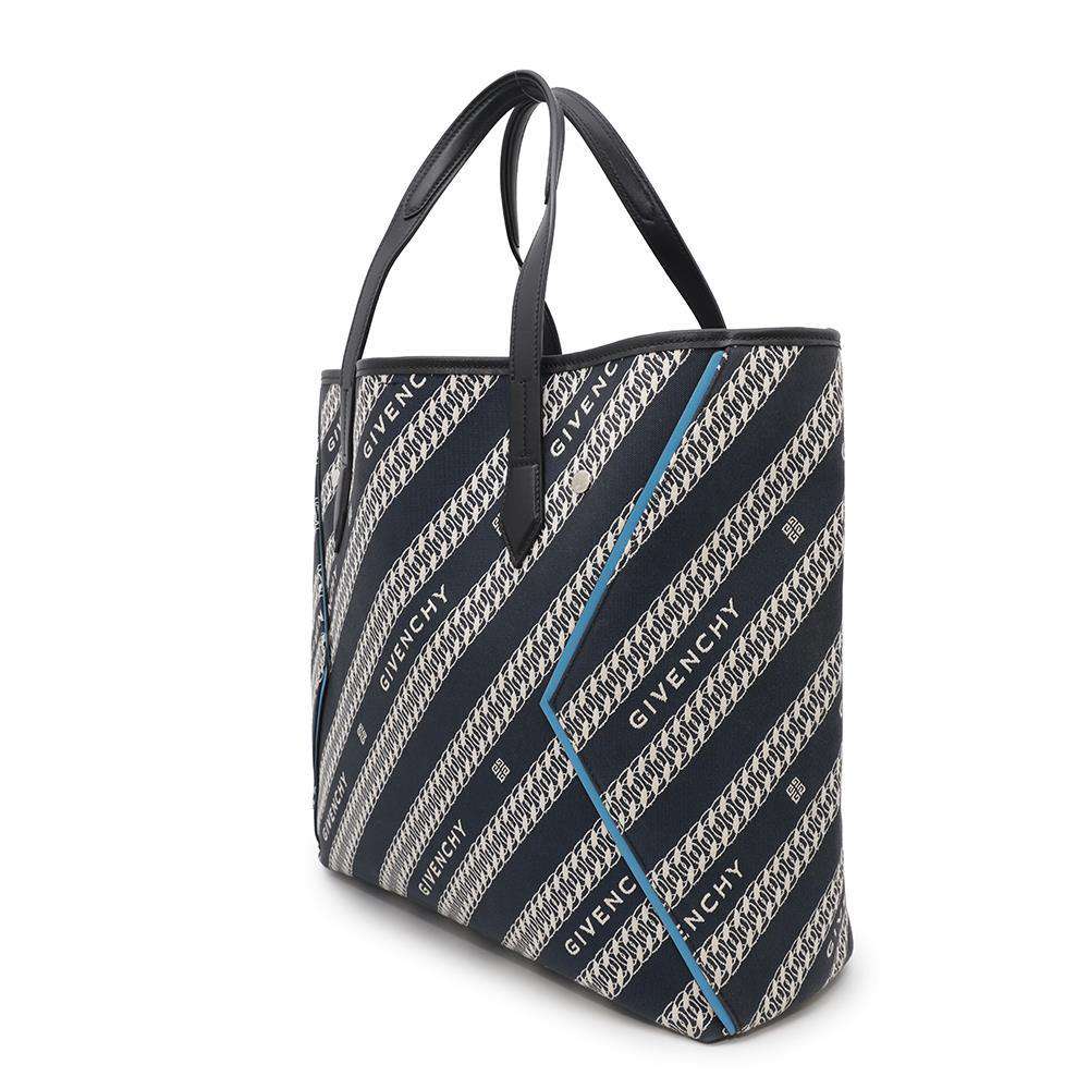 Givenchy Bond Tote Navy/White/Black Canvas Leather