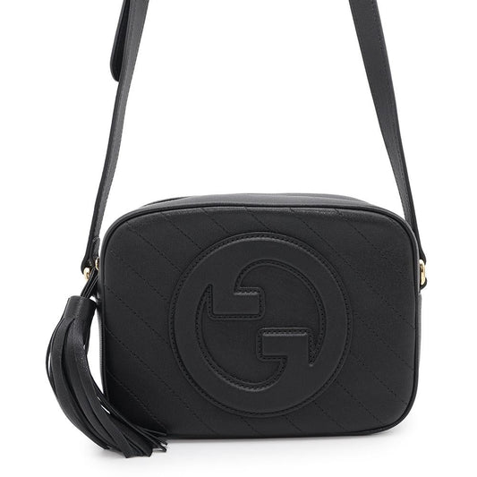 GUCCI Blondie Shoulder Bag Black742360 Leather Size Small