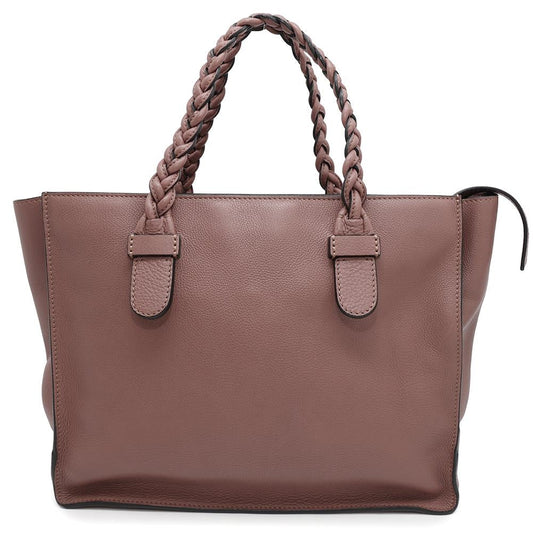Valentino Garavani Braided handle tote PinkBrown Leather