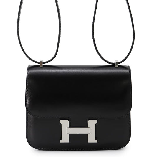 HERMES Constance3 Miroir Mi Black Box Calf Leather Size Mini