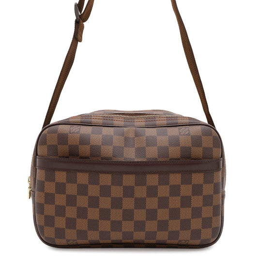 LOUIS VUITTON Reporter BeigeN45253 Damier Ebene Canvas Size PM