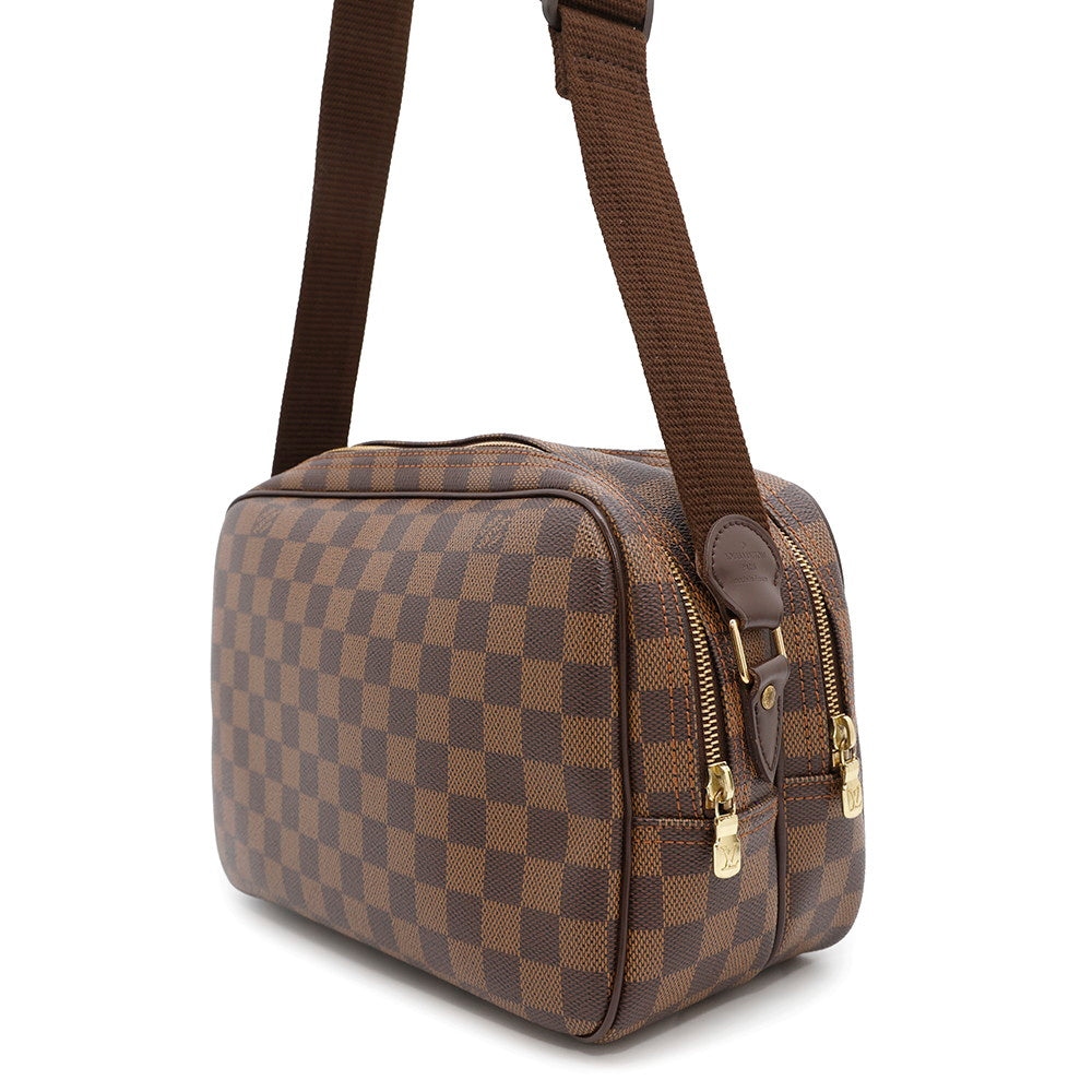 LOUIS VUITTON Reporter BeigeN45253 Damier Ebene Canvas Size PM