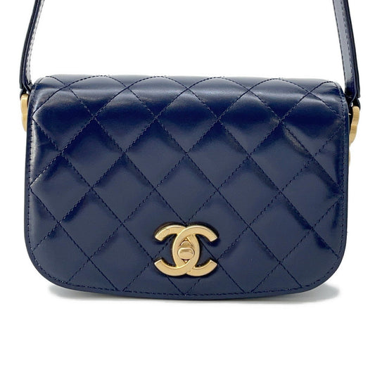CHANEL Matelasse Full Flap Shoulder Bag BlueAS3402 Calf Leather