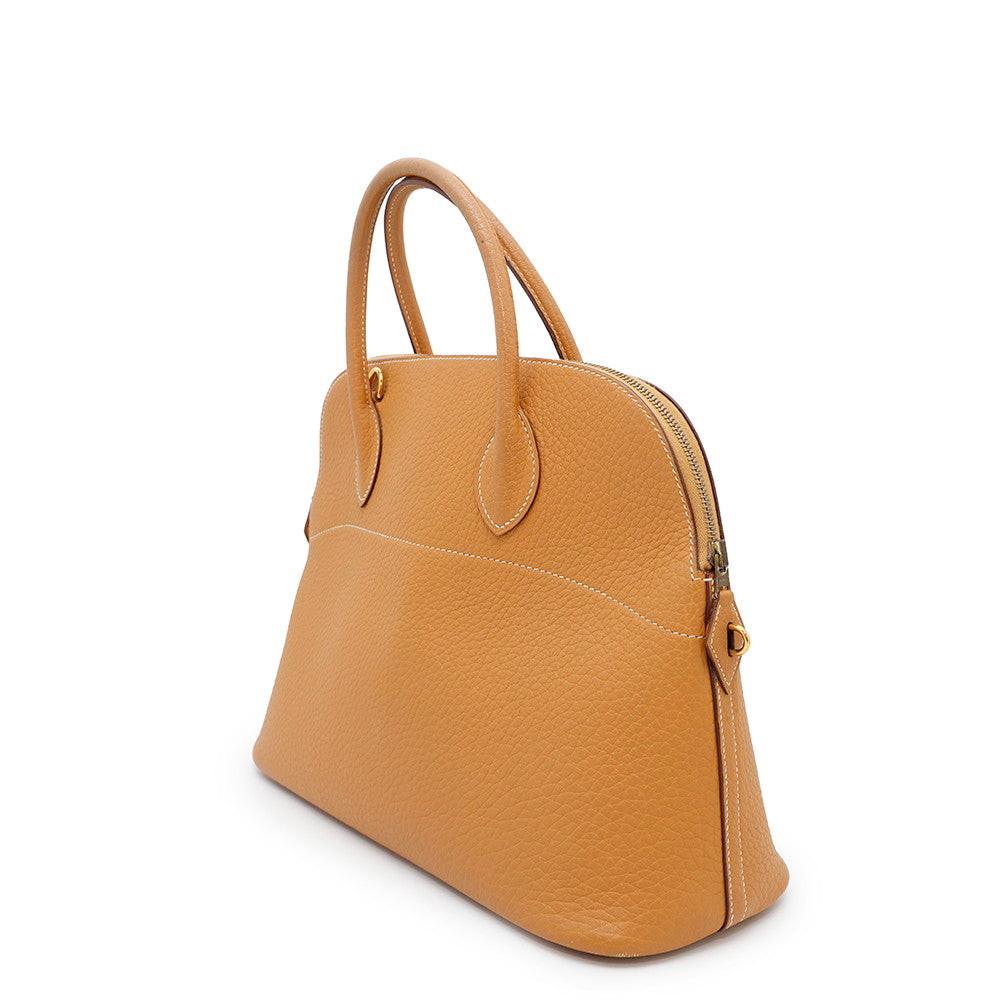 HERMES Bolide Natural Sable Fjord Leather Size 35