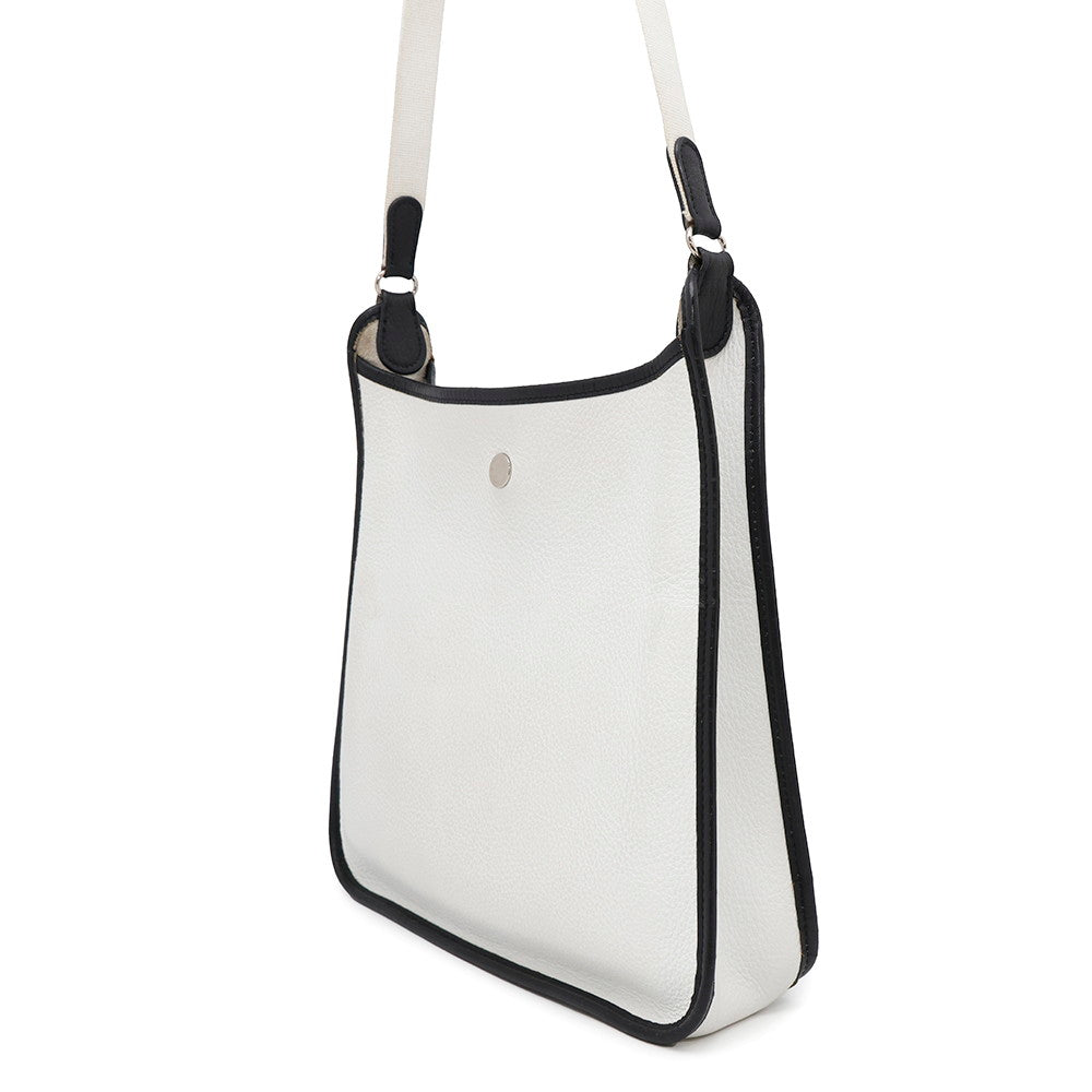 HERMES Vespa White/Black Taurillon Clemence Size PM