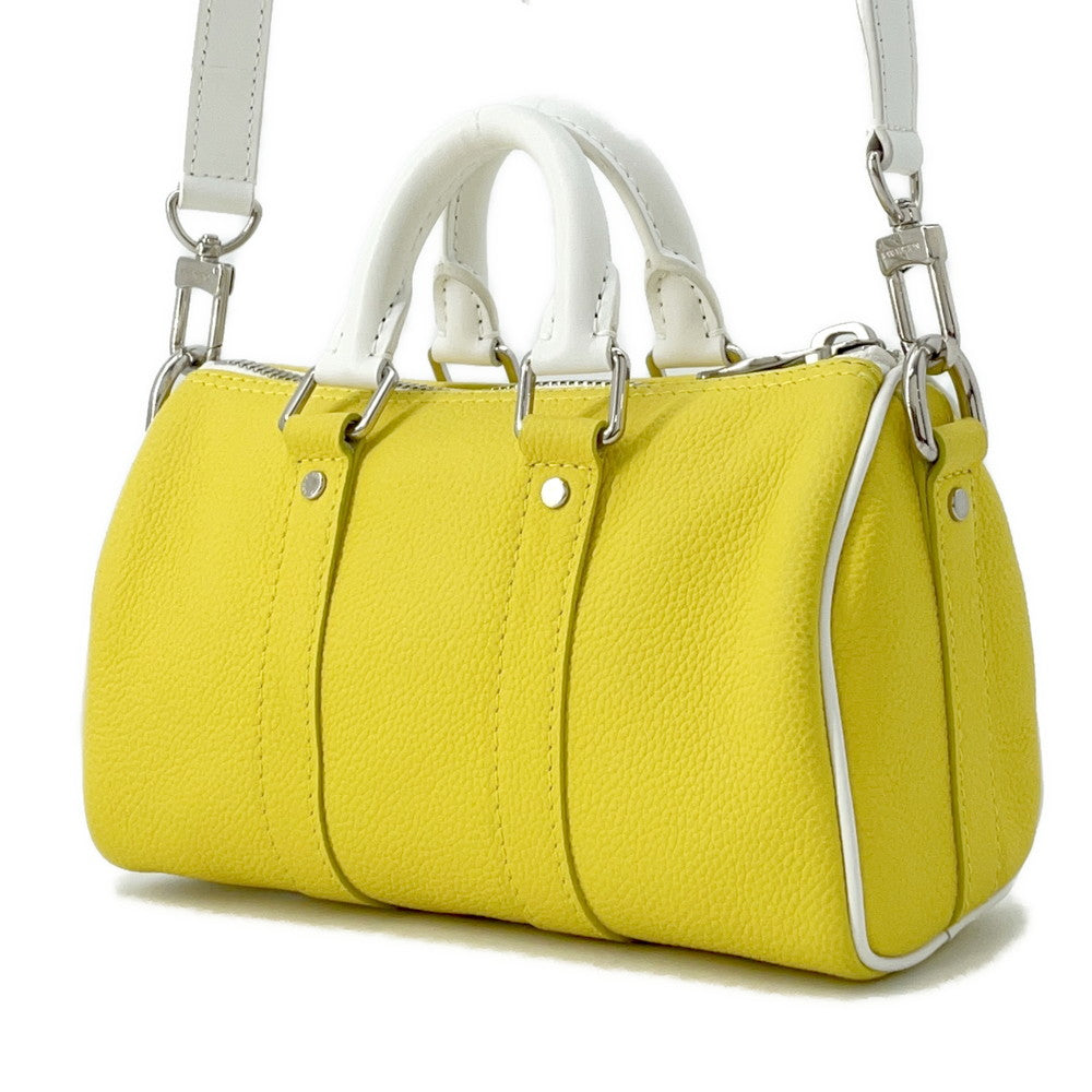 LOUIS VUITTON Keepall Yellow/WhiteM80842 Taurillon Leather Size XS