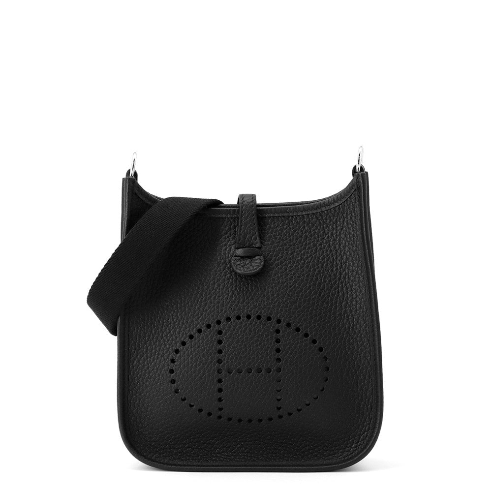 HERMES Evelyne Long Black Taurillon Clemence Size TPM