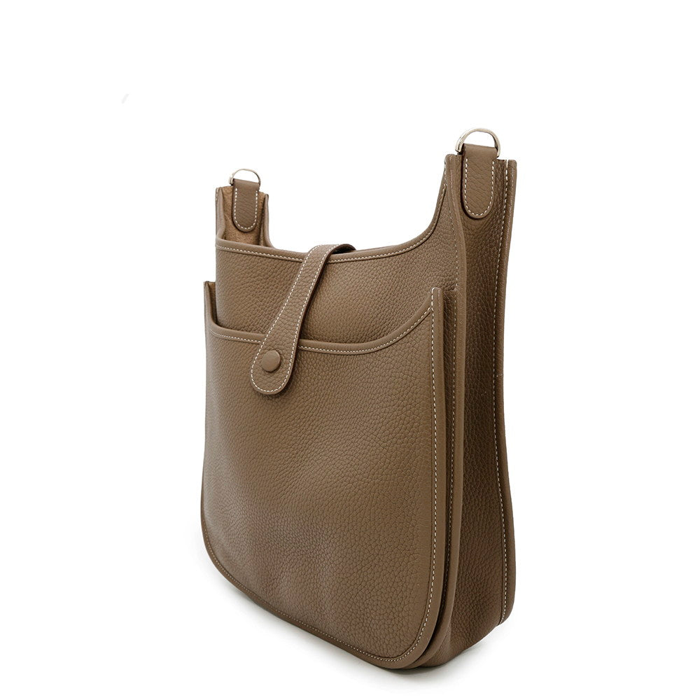 HERMES Evelyne3 Etoupe Taurillon Clemence Size PM