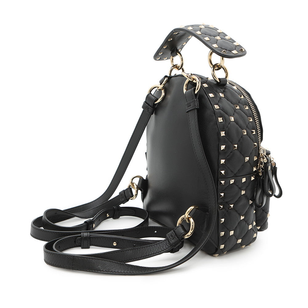 Valentino Garavani Rock Studded Backpack BlackRW2B0B63XQC Leather