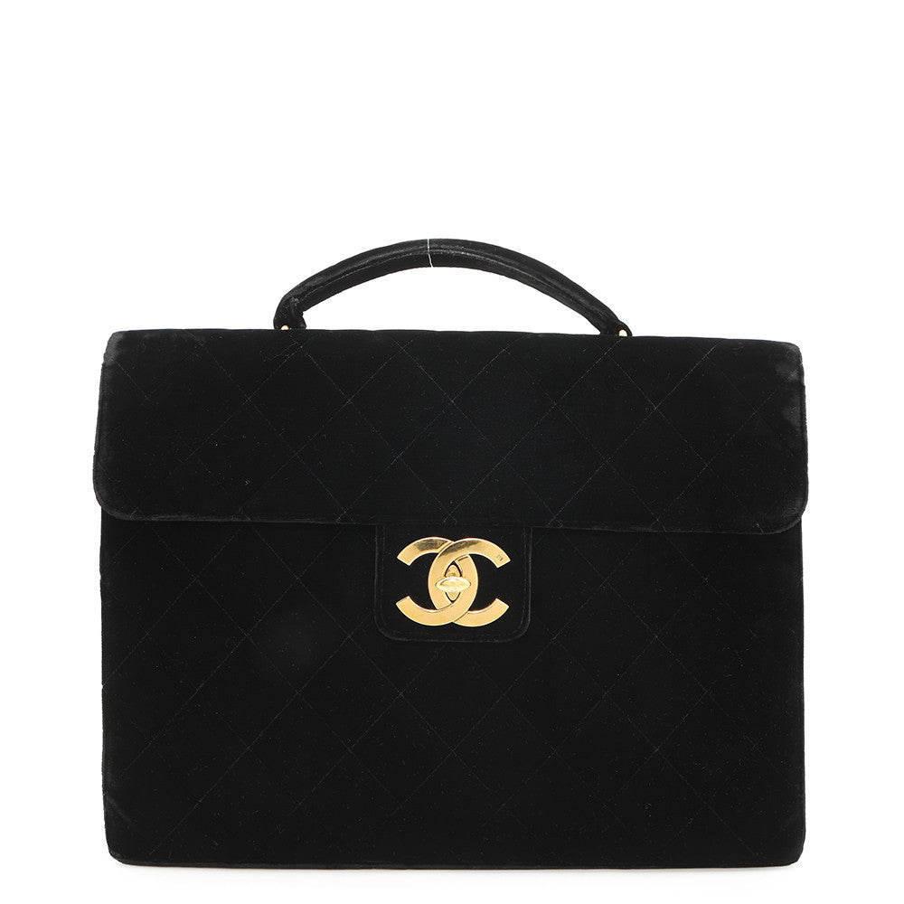 CHANEL Matelasse business bag Black Velvet