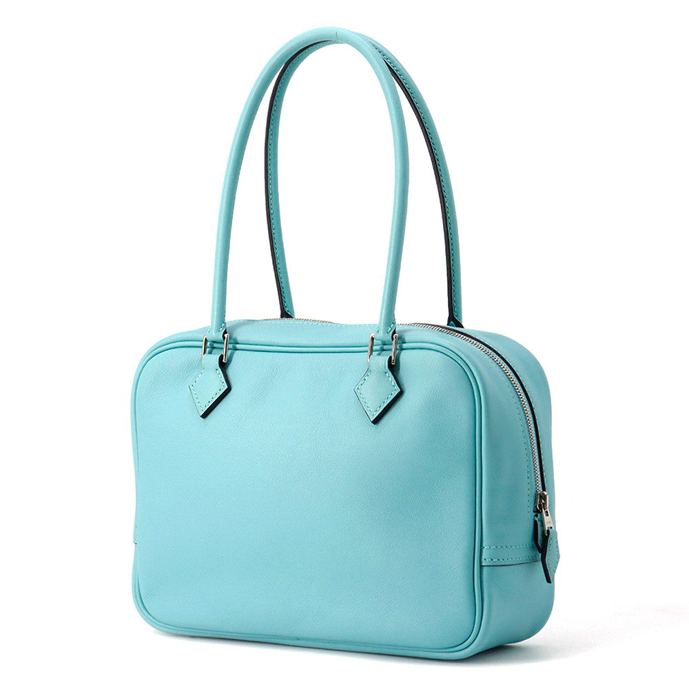 HERMES Plume Blue Atoll Swift Leather Size Mini
