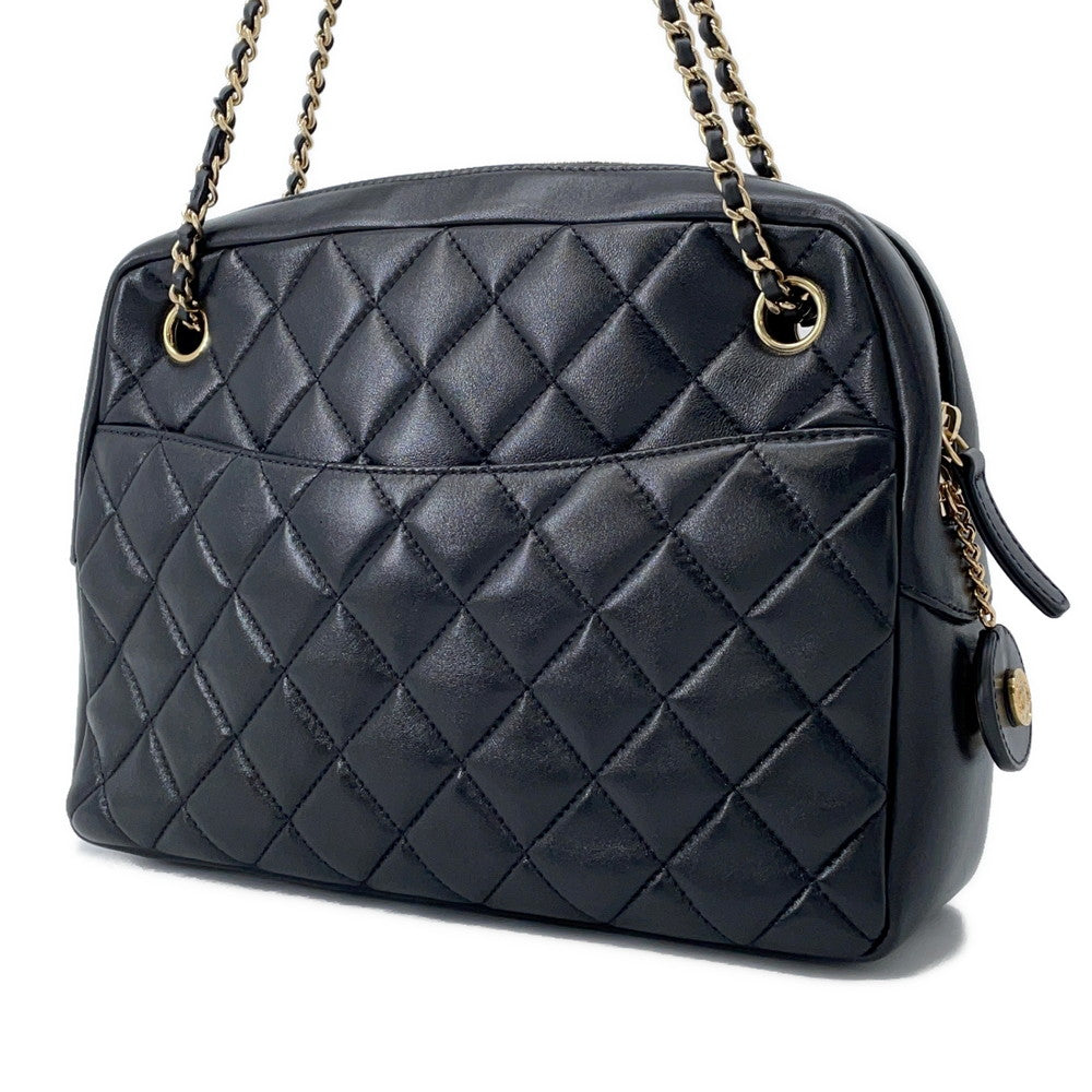 CHANEL Matelasse Camera Case ChainShoulder Bag BlackAS5181 Lambskin